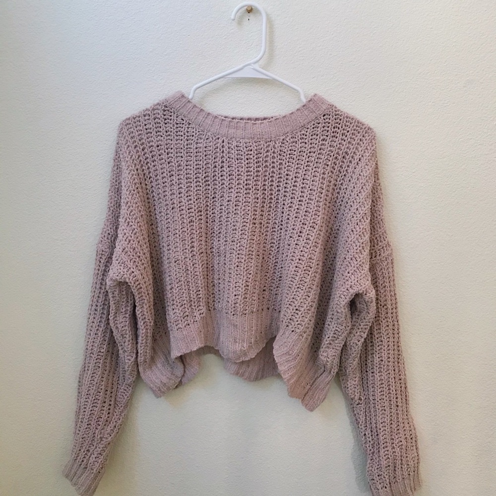light pink sweater